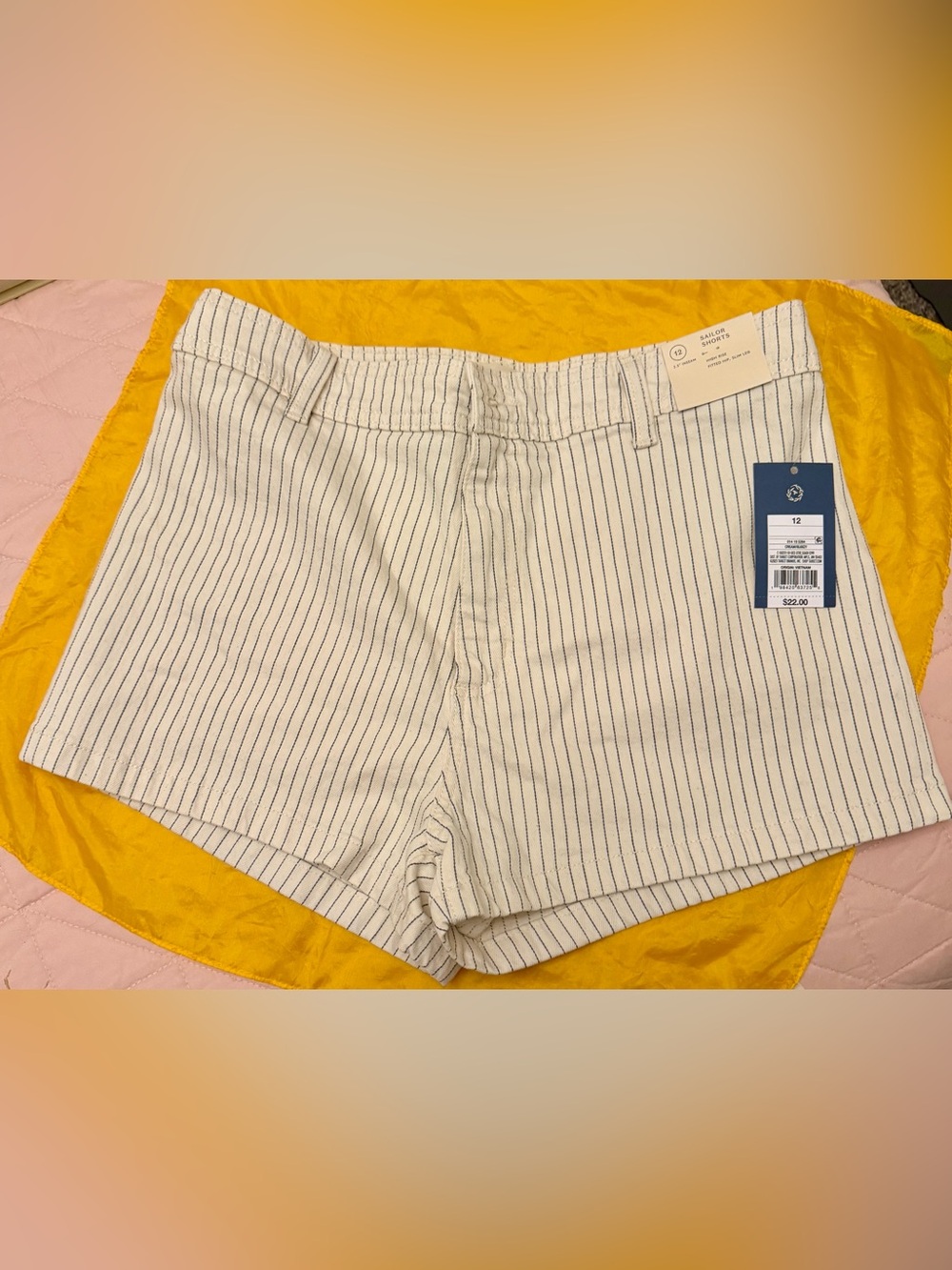 NWT High Rise Striped Sailor Shorts (size 12)